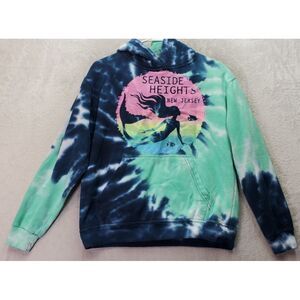 Jon Lauren Mermaid Hoodie Girls Large Multi Tie Dye Seaside Heights Long Sleeve
